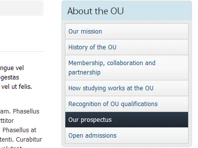Open University new UI #2 nav