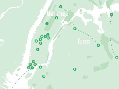 May/June Map diagram green map nyc print