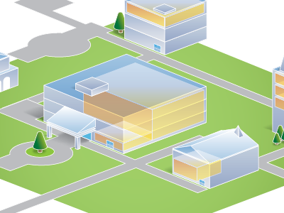 Campus Map illustration illustrator