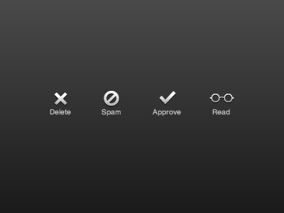 Read black dark icons minimal simple