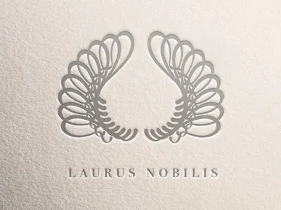 Laurel Eszett Rebound eszett laurel letterpress rebound vector