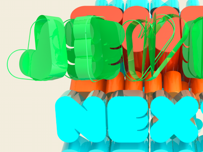 3D Text Spin 3d blue c4d cinema4d fun green level next orange red render spin text type