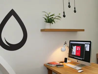 My working space desk imac office space studio working space