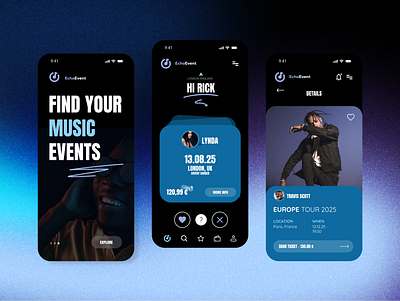 EchoEvent | Find your music events! branding graphic design ui