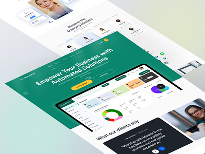 Business Management Landing Page dashboard design figma landing page mobile app responsive design screenshot ui uiux ux website design