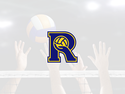 R - Logomark Volleyball ball design hand letter r logo logodesign logotype mark minimal sport volleyball