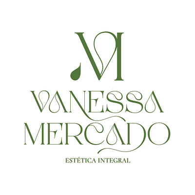 Vanessa Mercado branding logo m logo vector