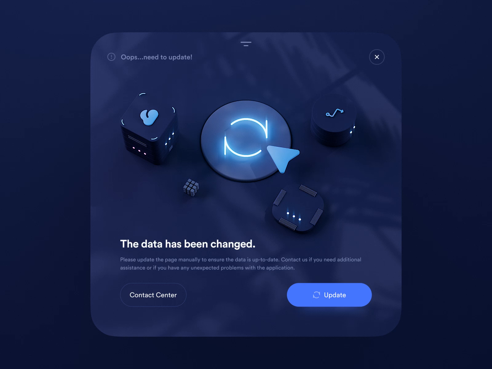 Update Page Modal by Alex Arutuynov 🤘 on Dribbble