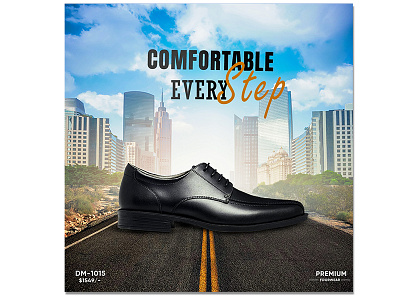 Luxury Footwear Ad Design | for Social Media adcampaigndesign brandidentity cityscapedesign comfortableeverystep comfortandstyle creativeaddesign elegantdesign fashionbranding footweardesign formalshoes graphicdesign luxuryfootwear moderntypography premiumfootwear productphotography productshowcase shoeadvertising shoedesign urbanstyle visualstorytelling