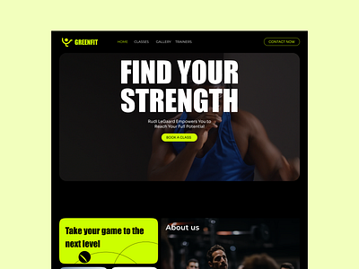 Greenfit fitness fitness template sport template web design website wix wix studio wix template