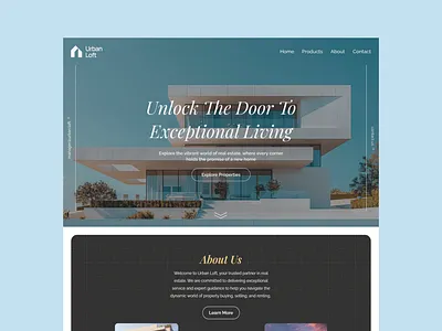 Urban Loft Real Estate Template real estate real estate template template web design website wi wix wix studio wix template