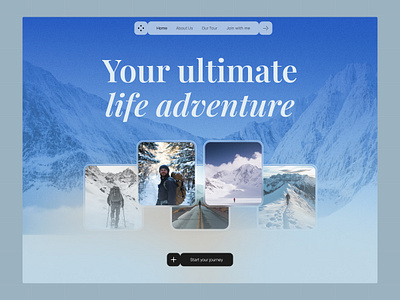 Travel Blogger Website UI adventure animation branding holiday landing page logo traveling ui website