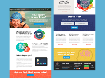 Healthy Brains - Website alzheimers brain health design health care healthy brains uiux design webiste