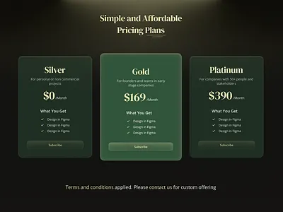 Pricing Plans branding figma plans pricing plan ui