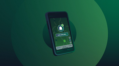 iVueit - iPhone animation bell branding browser circle clean disruptive gradient green mockup modern motion graphics phone platform software storytelling tab tech technology type