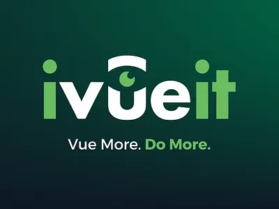 iVueit - Logo Animation adobe illustrator after effects animation bold branding button clean design ending eye green logo modern motion graphics san serif storytelling tag line text typography wink