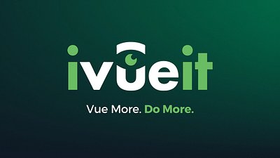 iVueit - Logo Animation adobe illustrator after effects animation bold branding button clean design ending eye green logo modern motion graphics san serif storytelling tag line text typography wink