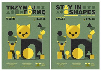 Exhibition invitation poster (AQ '25) animals branding character design editorial grain graphic design illustration logo