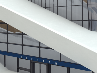 Another Oslo's Opera 3d another architecture c4d cinema4d glass grey house modeling norway olso operaen oprera reflection render update white