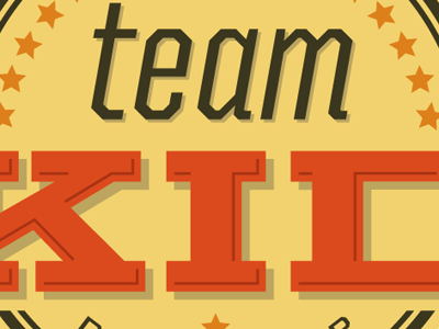 team KID illustrator logo orange united