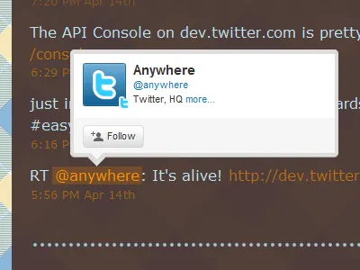 Twitter Anywhere anywhere twitter