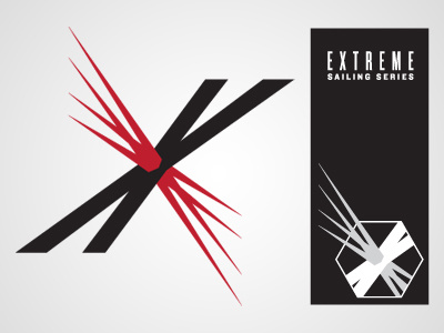 Logo & Series class mark black dynamic extreme logo red sailing