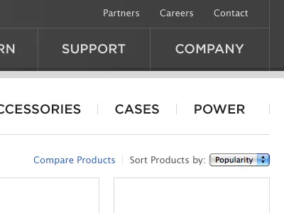 Nav Sub Nav grey monochromatic nav