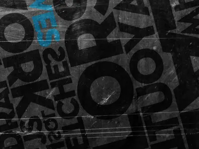 Typoster brush dark metal typo