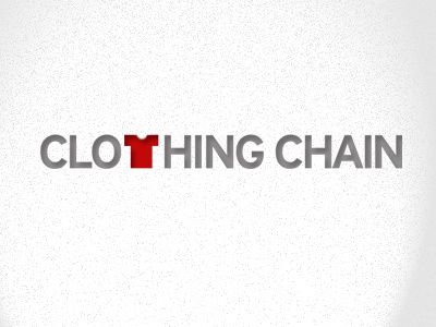 Clothingchain grey hit the road logo red shadow typography white