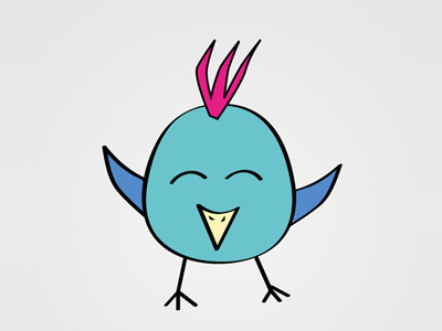 Punk twitter bird illustration twitter