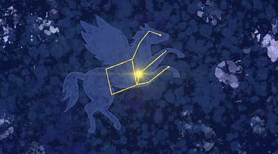 Pegasus Constellation animation constellation framebyframe pegasus procreate