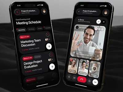 Ukiyoconnect - Video Conference Mobile App conference crm graphic design illustration landing page meet mobile app motion graphics prototype saas ui ui ux design ux video conference website wireframe zoom