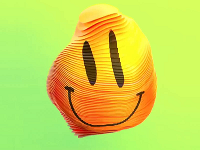 3D Stylized Smiley Face 3d 3d abstract 3d art 3d art work 3d visual abstract animation abstract art animation animie art design digital form illustration modern render rendering smiley visual visual art