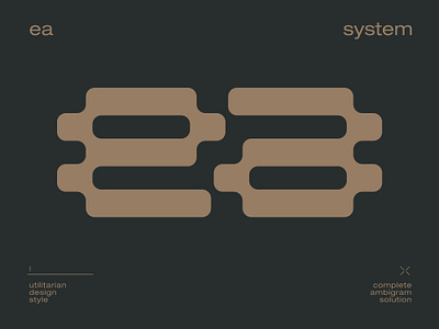 EA System Ambigram activity air ambigram brand earth environment fluid future futurism innovation logo loop monogram symbol tech typography utilitarian