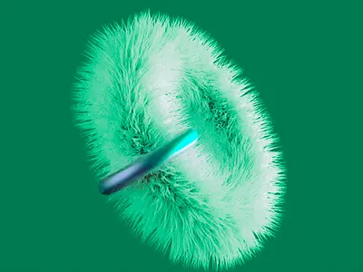 3D Soft Fluffy Object 3d 3d abstract art 3d animation 3d art 3d artwork 3d design abstract abstract art color composition design dreamlike fluffy fuzzy green illustration photography soft texture unique