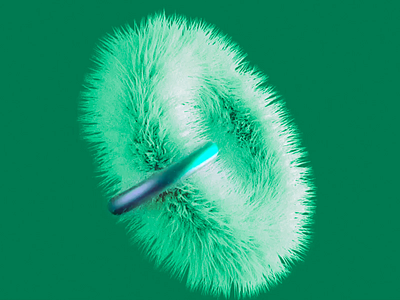 3D Soft Fluffy Object 3d 3d abstract art 3d animation 3d art 3d artwork 3d design abstract abstract art color composition design dreamlike fluffy fuzzy green illustration photography soft texture unique