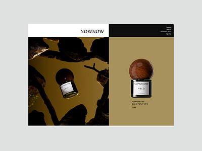 NOW NOW - Fragrance Concept clean design minimal product ui uiux ux web webdesign website