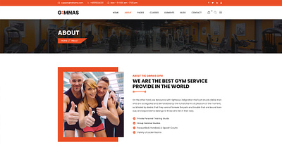 Website Template for DC Fit Gym at Calvin Medical template ui design ux design ux designer