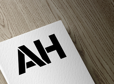 AH Letter logo design ahlette design graphic design logo