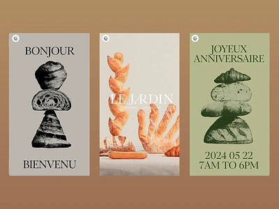 Le Jardin – A Taste of Artistry artisan bakery artisanal bread bakery branding boulangerie branding boutique bakery brand storytelling bread design craftsmanship creative visuals culinary design food and design food photography french aesthetics french elegance french patisserie le jardin minimalist design modern branding pastry art visual identity