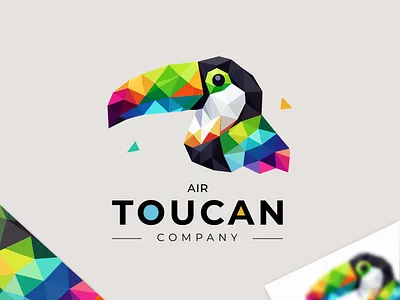 Logo TOUCAN AIR COMPANY branding design figma graphic design illustration illustrator logo typography ui vector