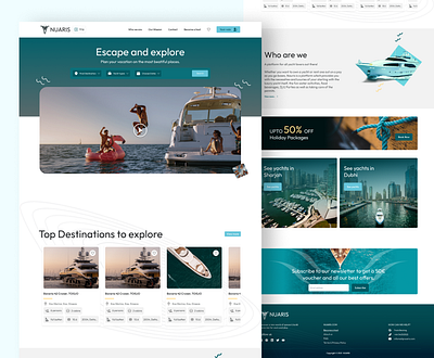 Yach Booking website mobile design product product design ui uiux website yachbooking