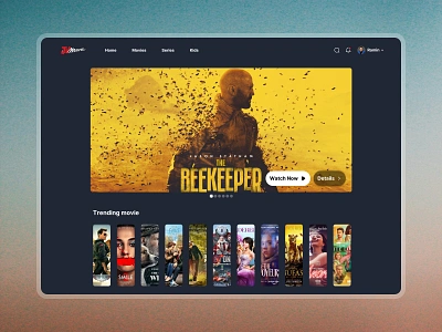 Movie Streaming Website Concept design ui ux website