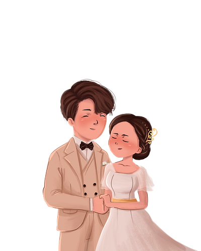 Wedding animation children book design graphic design illustration vector