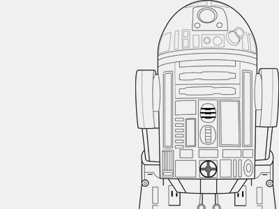Artoo illustration outline sketch