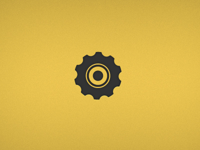 Yellow Cog cog detail rings yellow