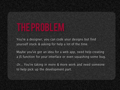 The Problem 2