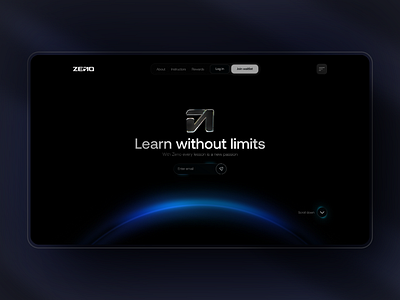 Modern Lead Capture Experience animation design blockchain branding design coming soon page dark design dribbble shot education website email list lead capture lead magnet ui ux unique waitlist web3 web3 landing page zeno