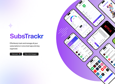 SubsTrackr (A subscription management app) subscription management ui ux