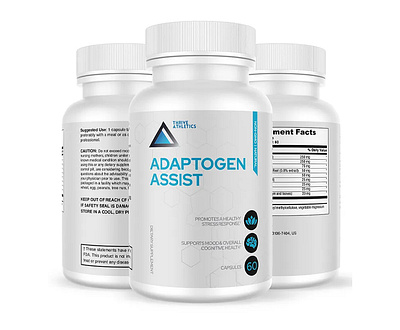 Adaptogen Assist adaptogen supplements brand identity fitness packaging supplement wellness